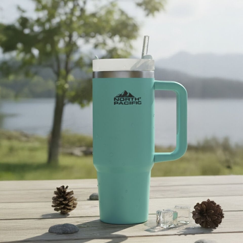 North Pacific Pipetli Termos 900 ML – Paslanmaz Çelik Fuşya