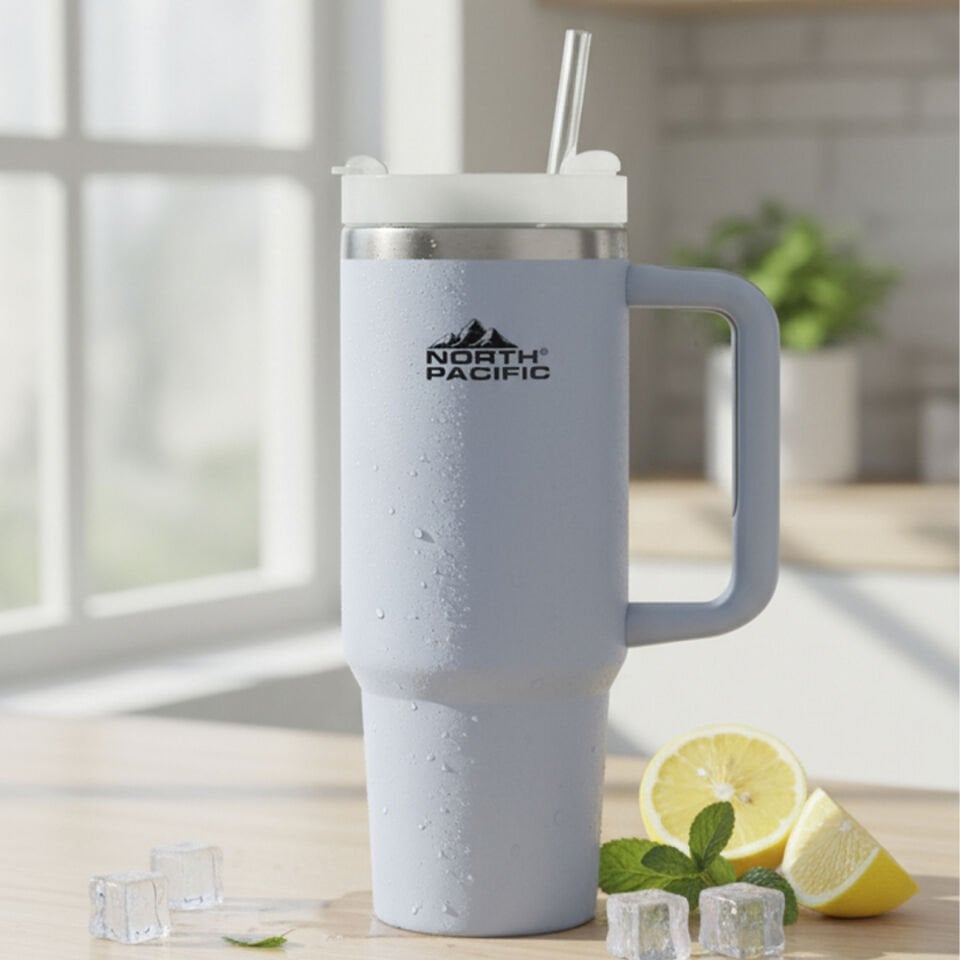 North Pacific Pipetli Termos 900 ML – Paslanmaz Çelik Fuşya