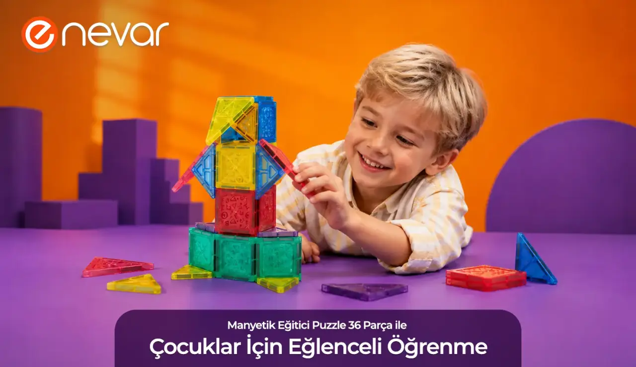 Manyetik Eğitici Puzzle 36 Parça ile Çocuklar İçin Eğlenceli Öğrenme