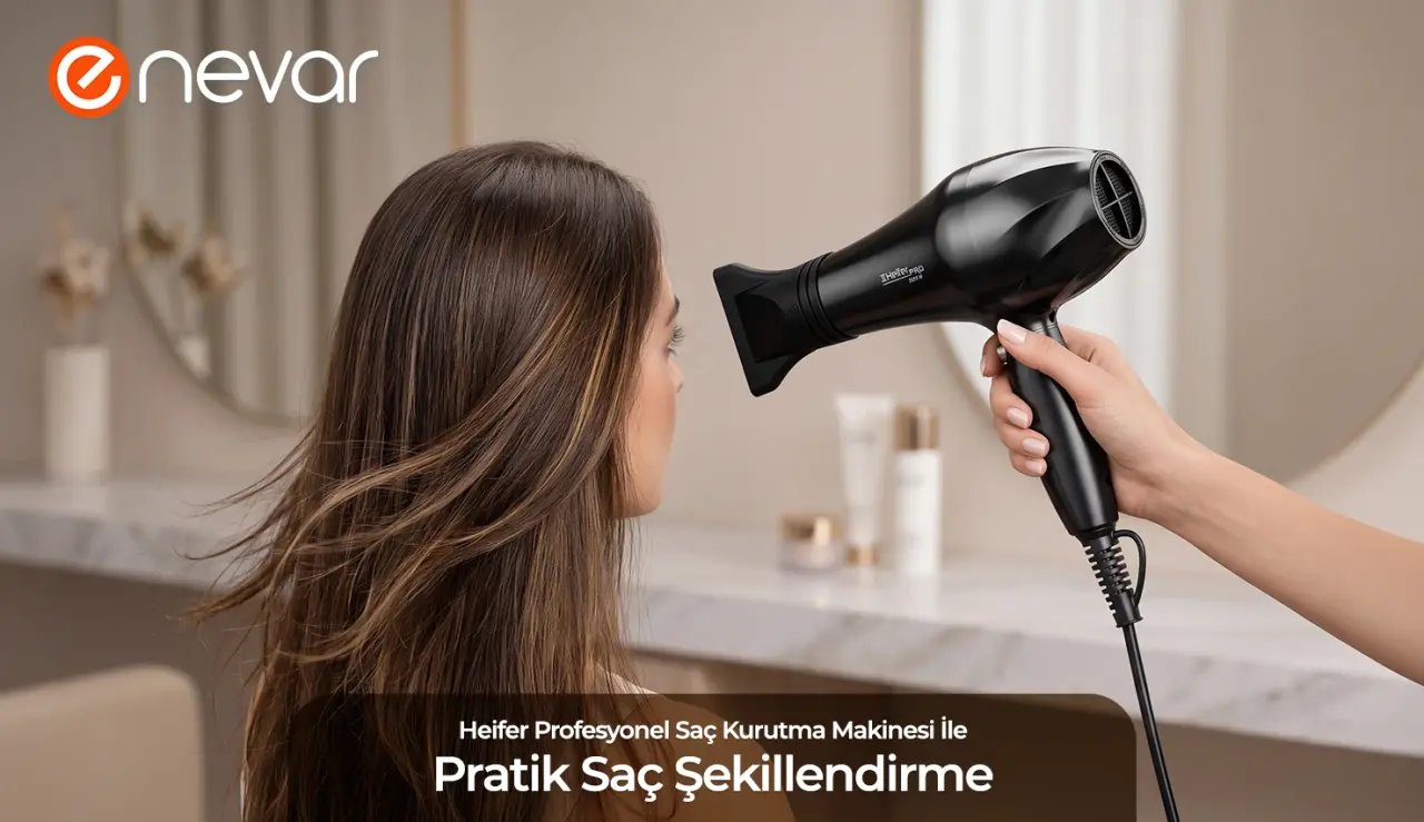 Heifer Profesyonel Saç Kurutma Makinesi ile Pratik Saç Şekillendirme