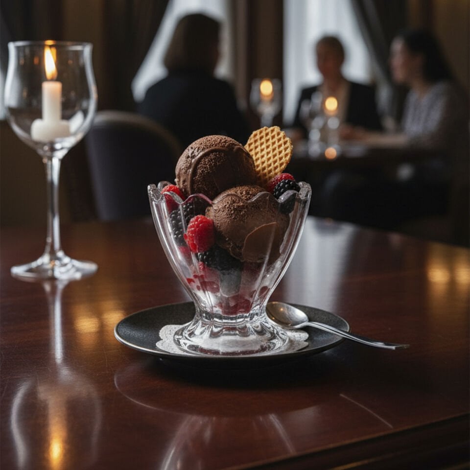 3'lü Cam Dondurma Tatlı Kase - 160 CC