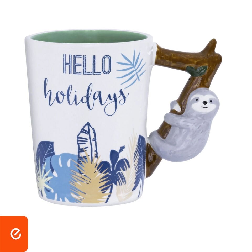 Tembel Hayvan Figürlü Seramik Kupa - 360 ML