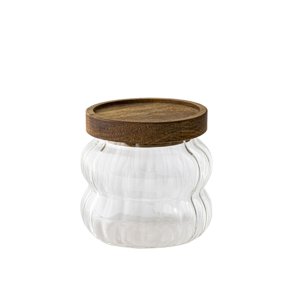 Akasya Kapaklı Borosilikat Kavanoz - 340 CC