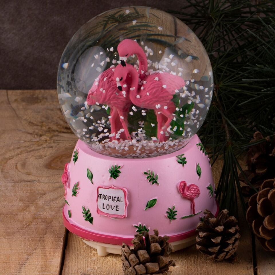 Dekoratif Kar Küresi - Flamingo