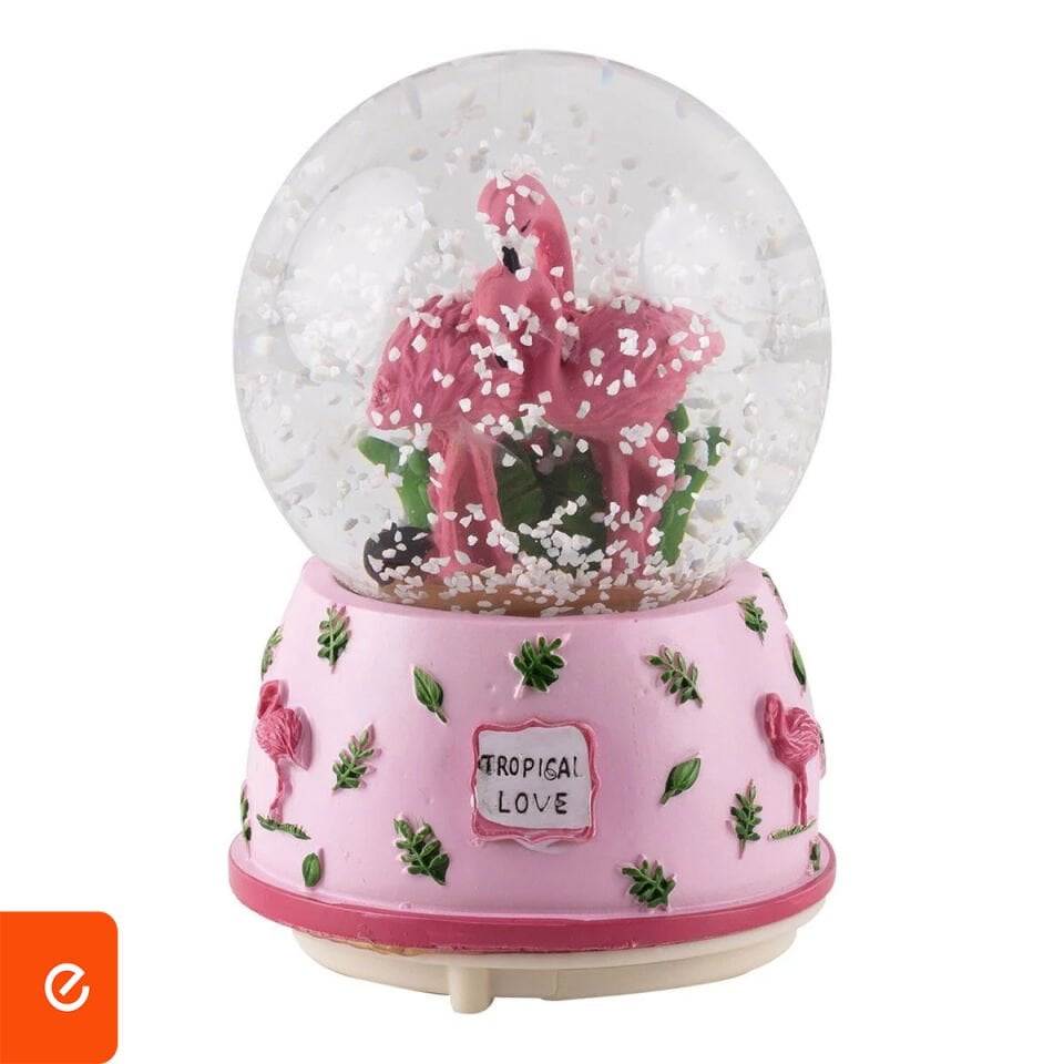 Dekoratif Kar Küresi - Flamingo
