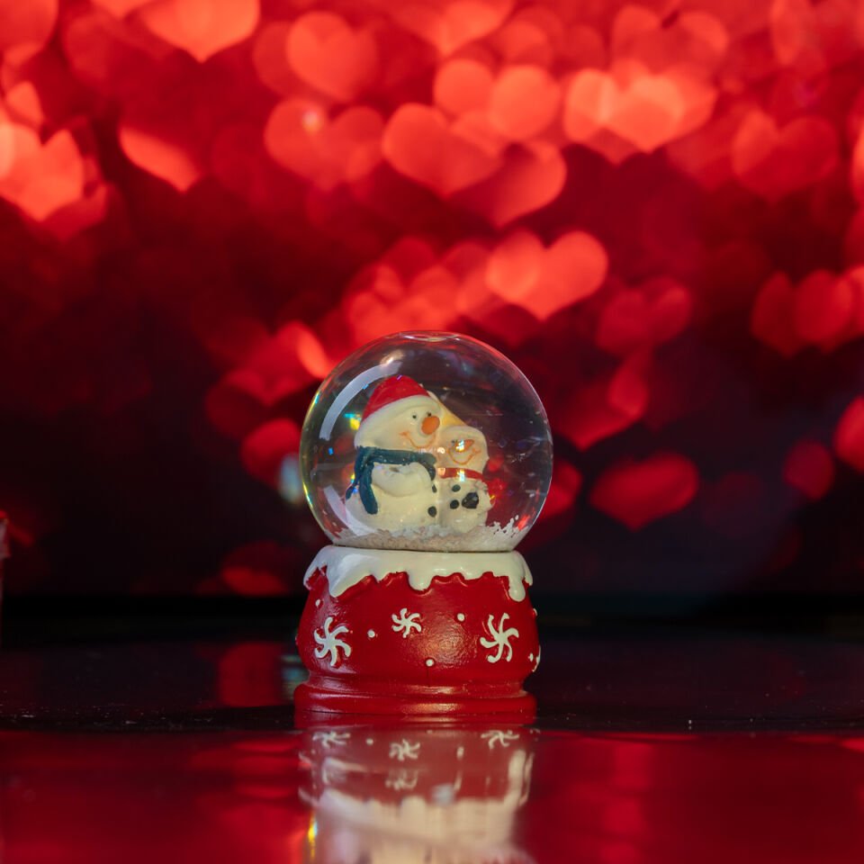 Dekoratif Mini Kar Küresi - Kardan Çift