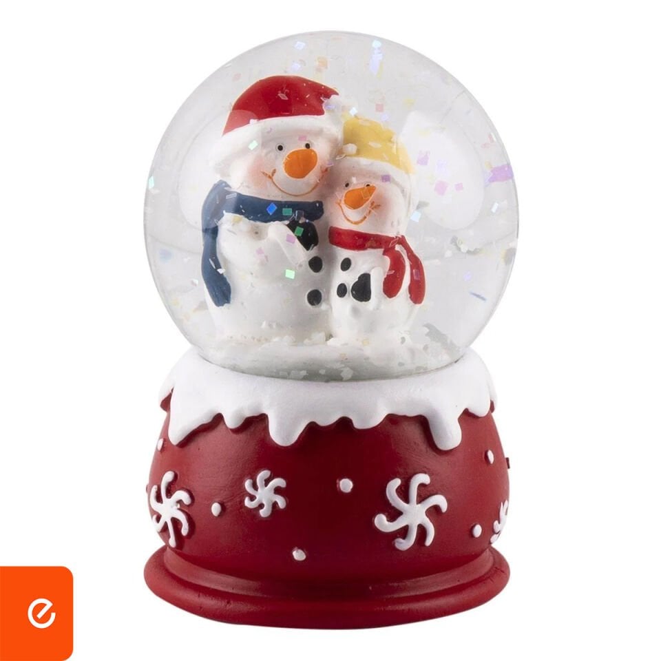 Dekoratif Mini Kar Küresi - Kardan Çift