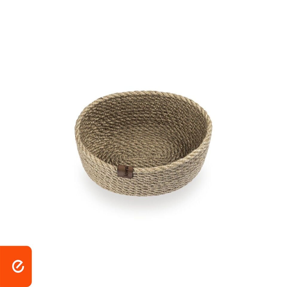 Oval Dekoratif Jüt Sepet - Küçük Boy