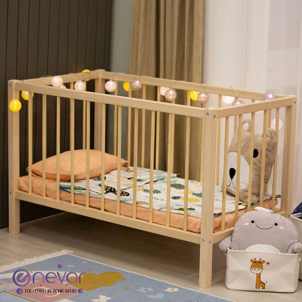 Montessori Ahşap Bebek Beşiği