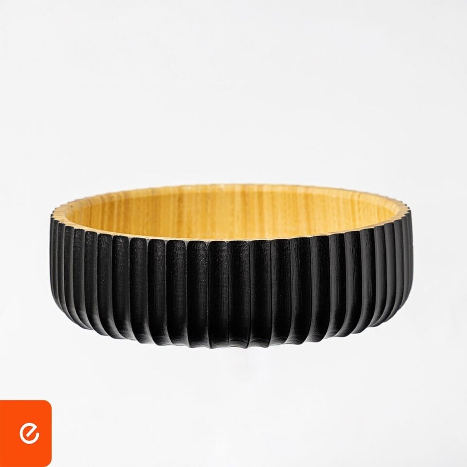 Gravürlü Bambu Kase - Ø22 cm