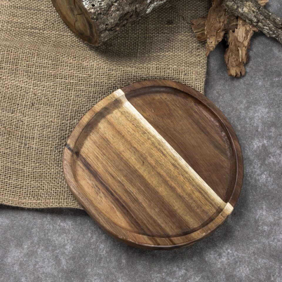 Akasya Sunum Tabağı - Yuvarlak