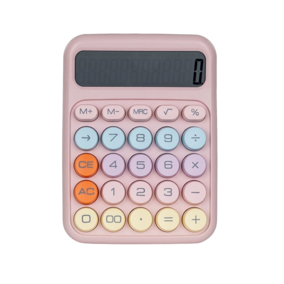 Renkli Hesap Makinesi - Pembe