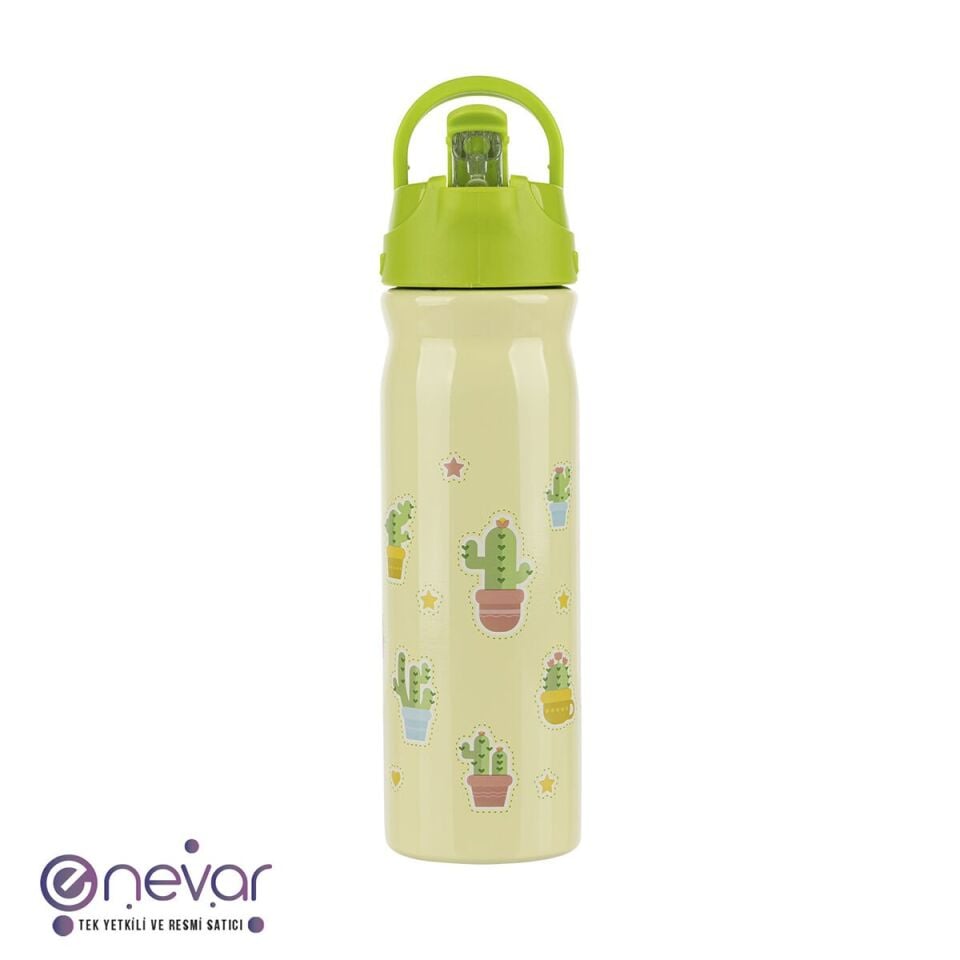 Kaktüs Desenli Çelik Matara