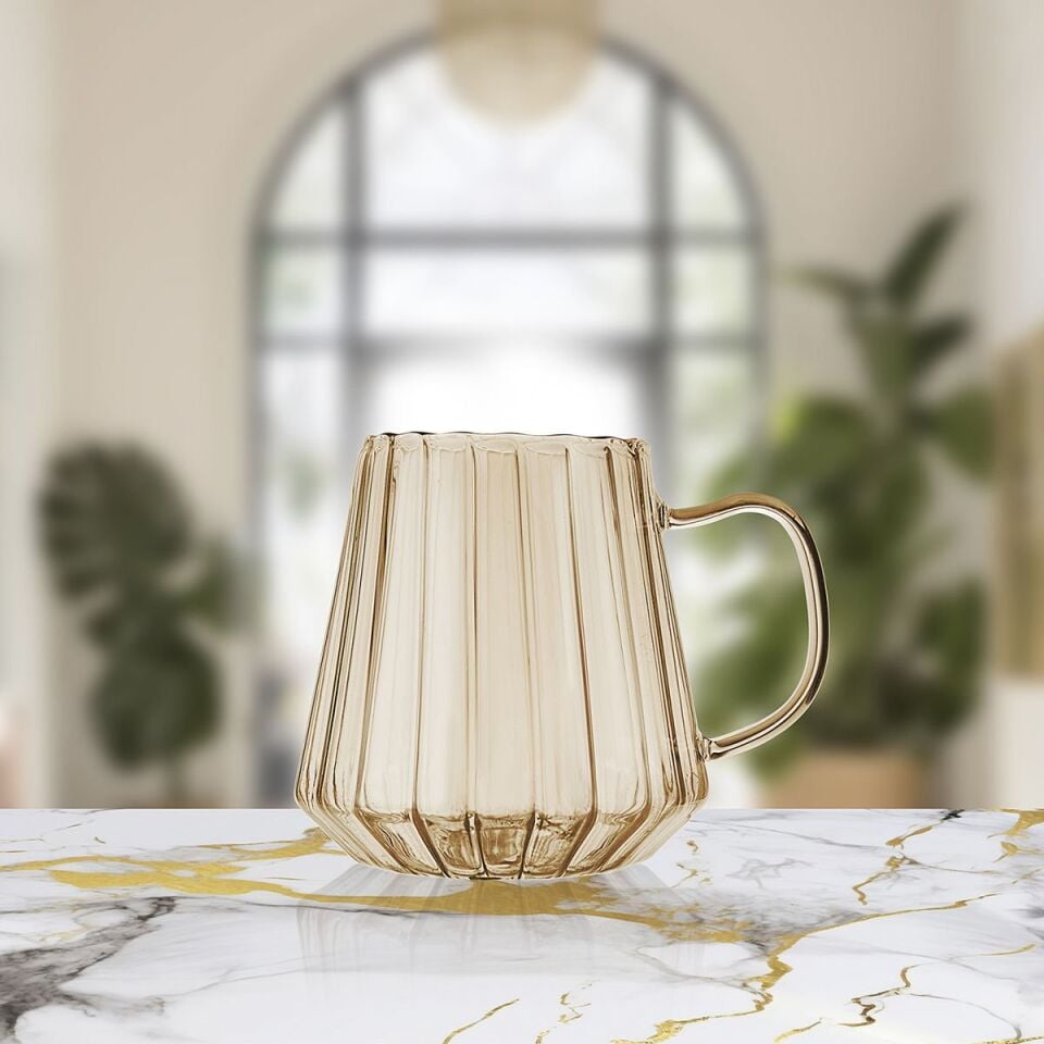 Renkli Gravürlü Cam Kupa