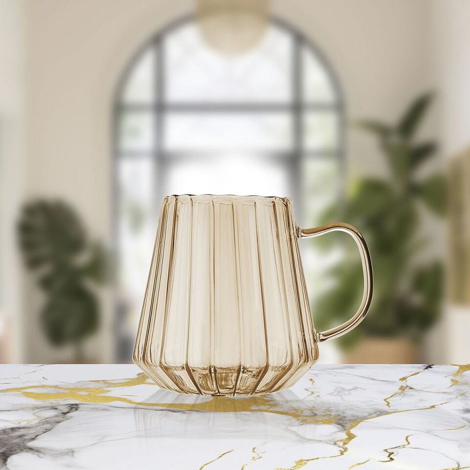 Renkli Gravürlü Cam Kupa