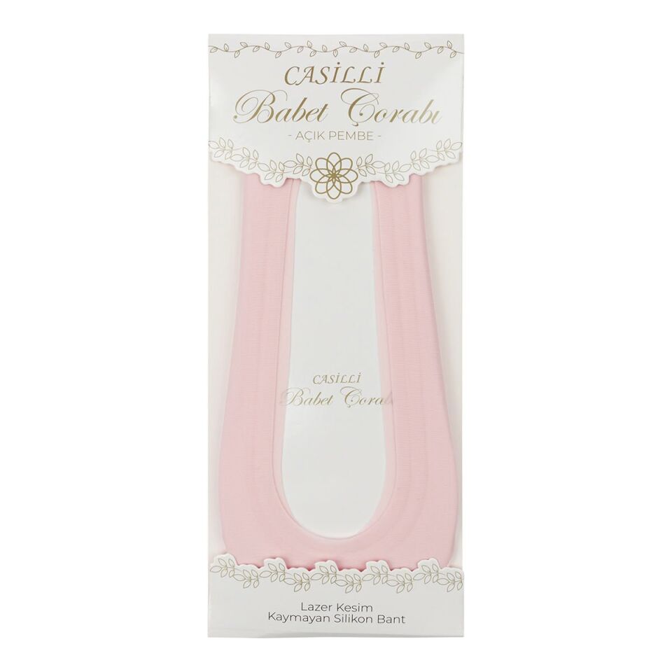 Pembe 3'lü Babet Çorabı