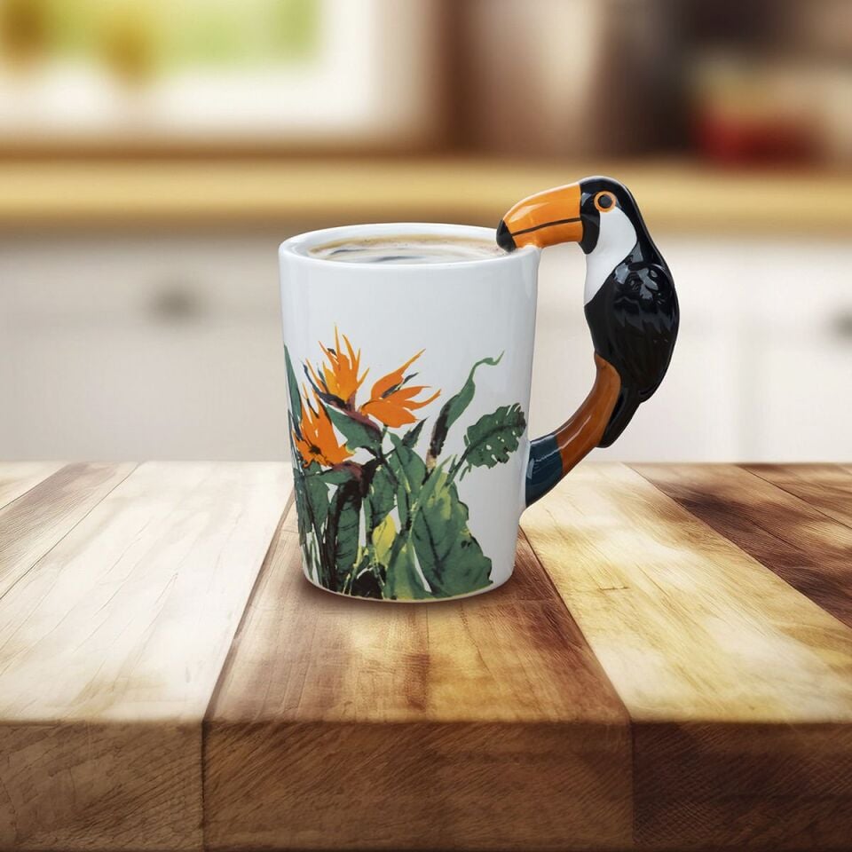 Papağan Figürlü Kupa