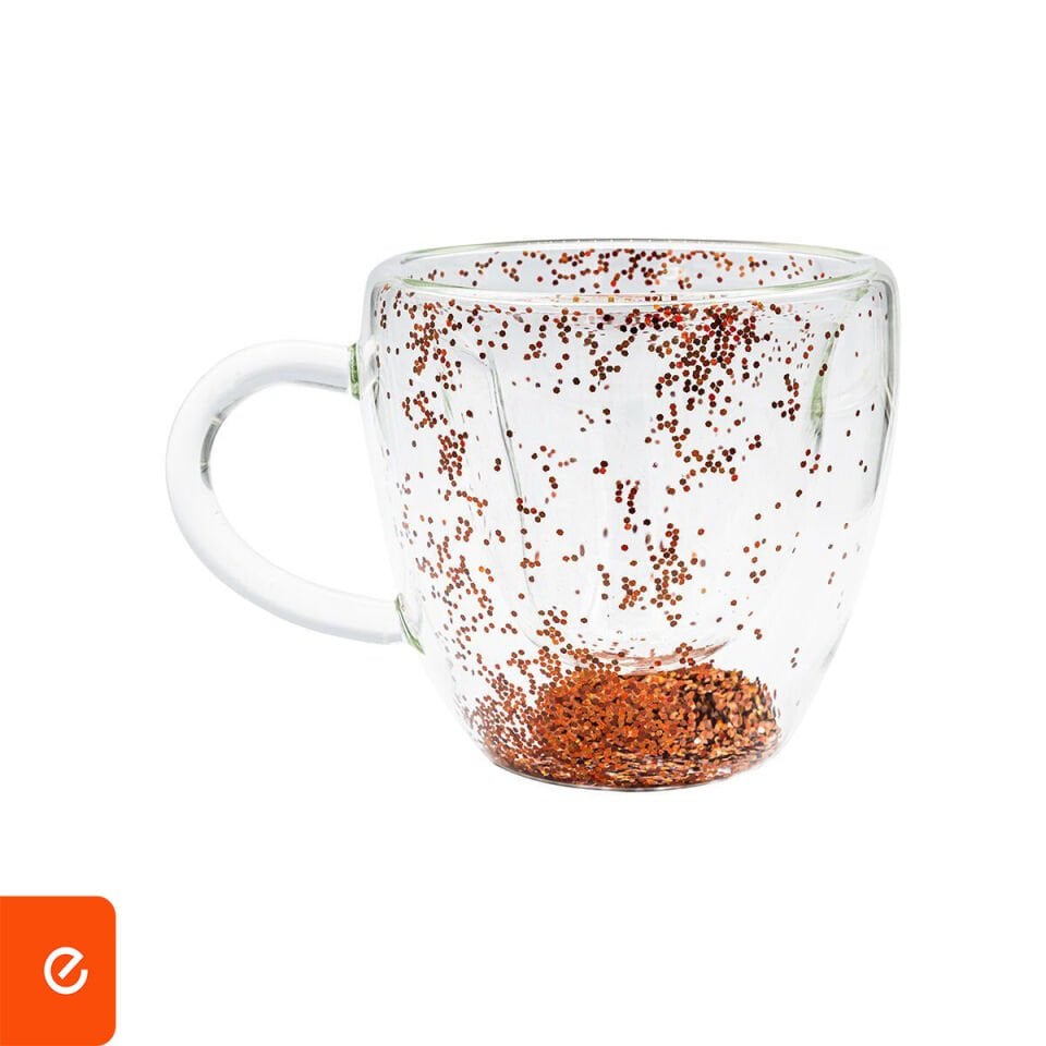 Glass In Love - Çift Cidarlı Simli Kupa