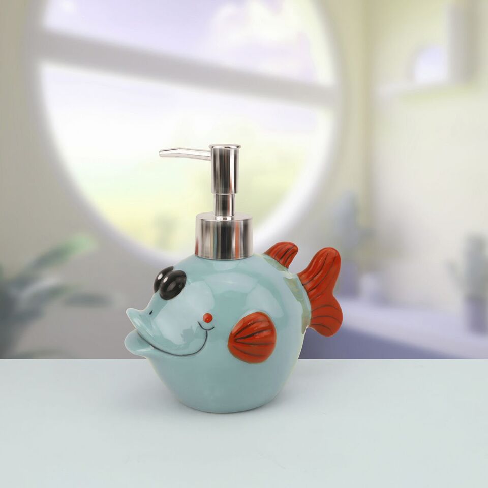 Benante - Balık Figürlü Seramik Sıvı Sabunluk