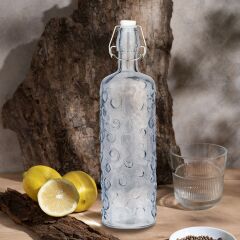 Glass In Love - Desenli Renkli Cam Su Şişesi Pembe