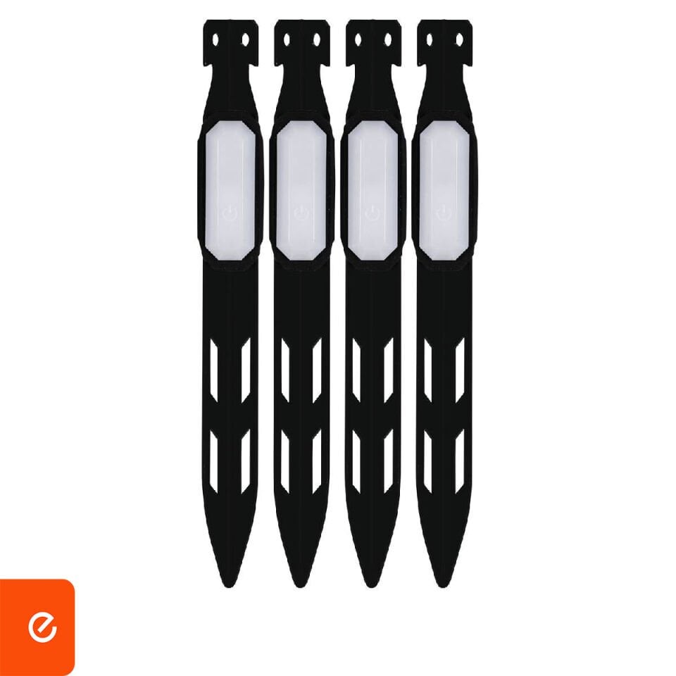 Taşıma Çantalı Işıklı Çadır Kazığı - 4'lü