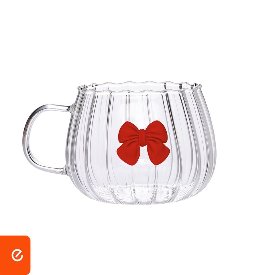 Romantik Fiyonklu Borosilikat Kupa