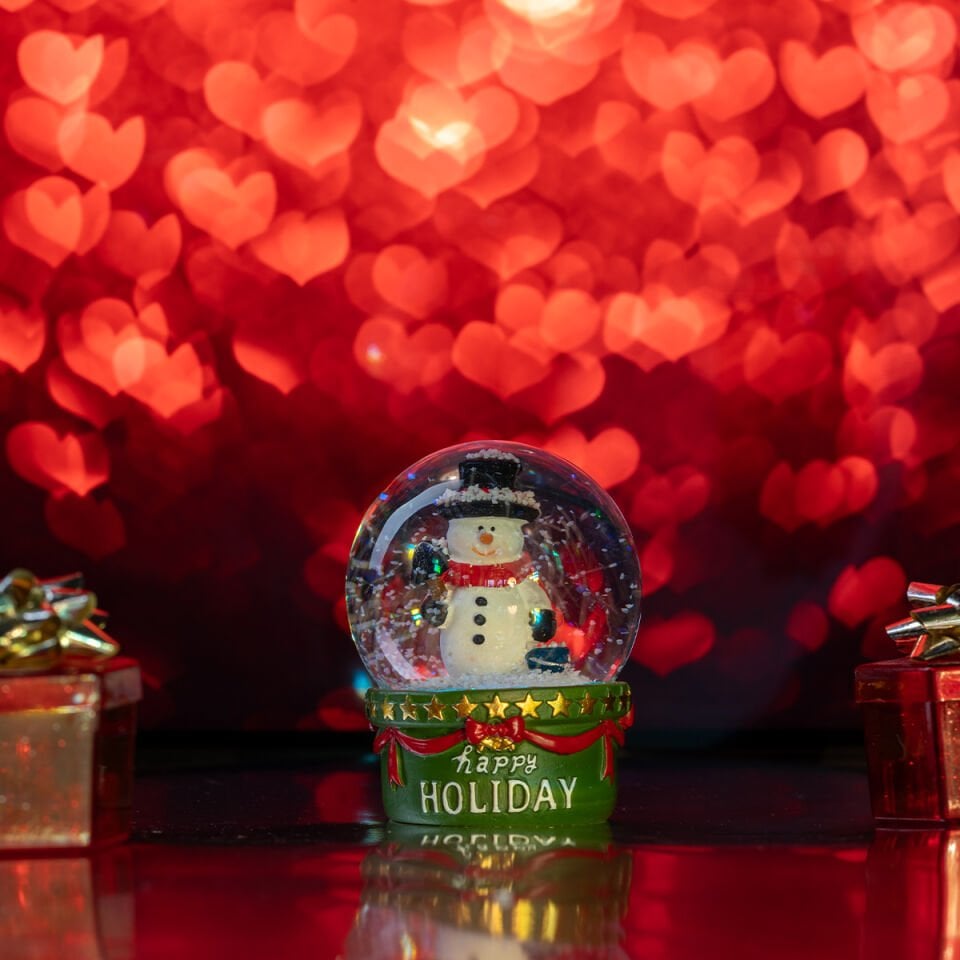 Kardan Adam Figürlü Mini Kar Küresi