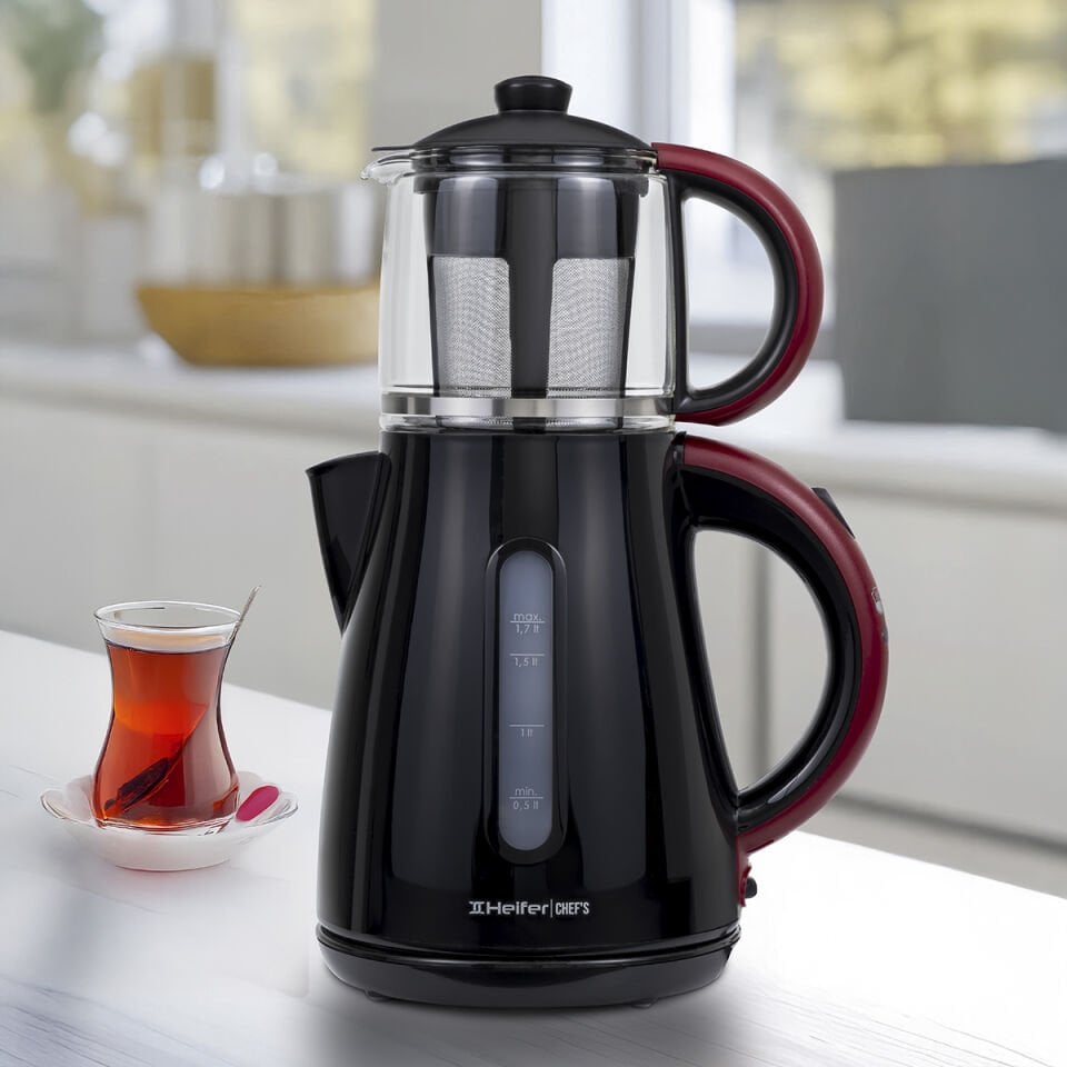 Cam Demlikli Çay Makinesi 1500W
