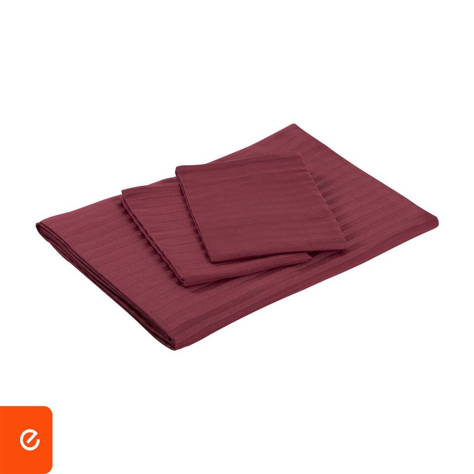 Çizgili Çift Kişilik Saten Nevresim Takımı