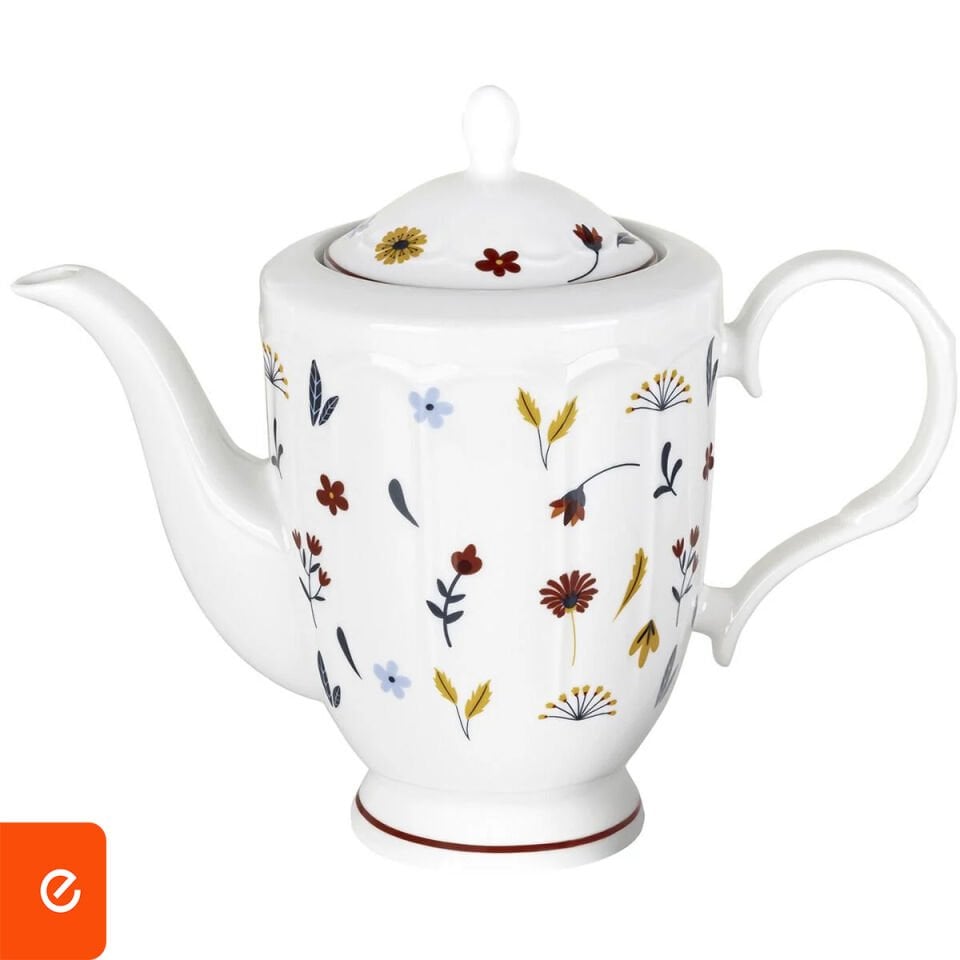 Porselen Desenli Demlik 1200 ml