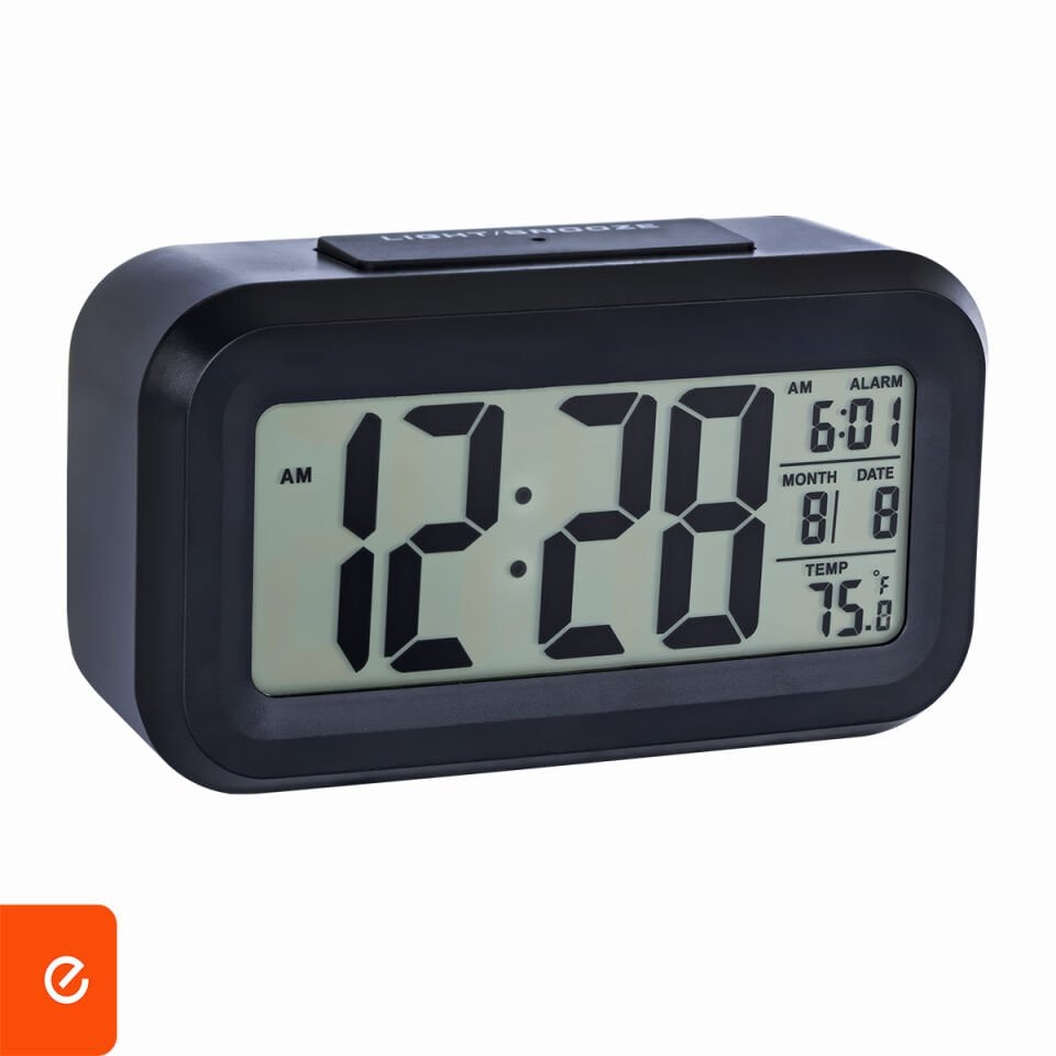 LCD Zaman Göstergeli Siyah Dijital Saat