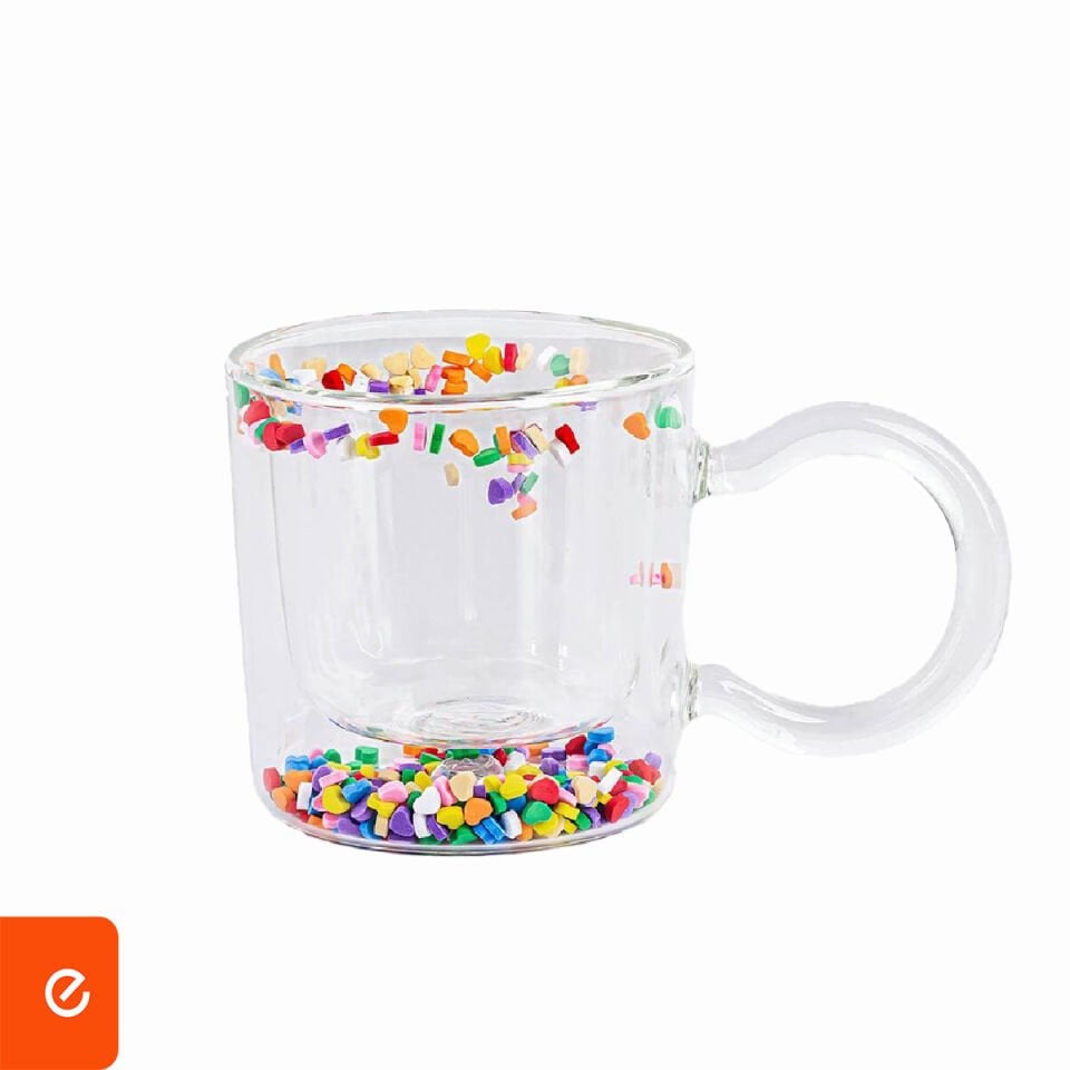 Kalpli Cam Çift Cidarlı Kupa