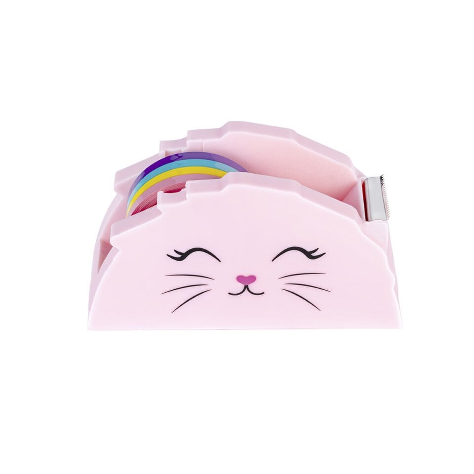 Kedi Figürlü Eğlenceli Bant Kesici Ve Bant Seti