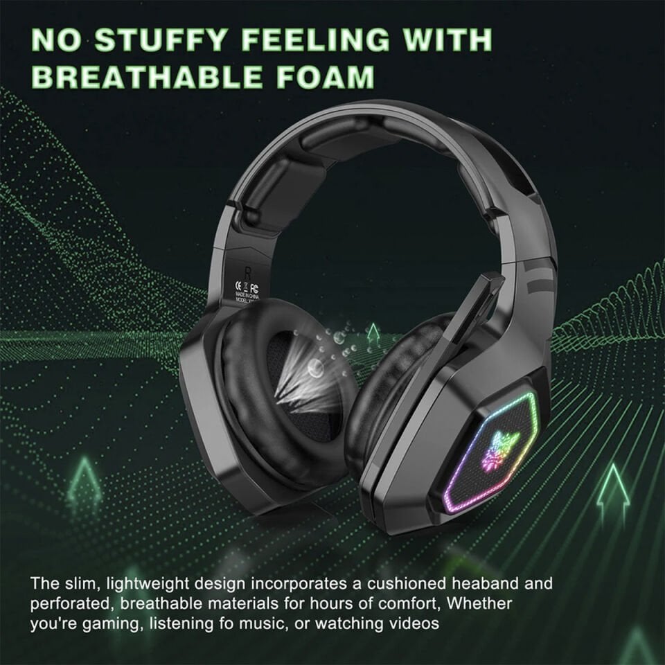 Kablosuz Oyuncu Kulaklığı - B100 Siyah