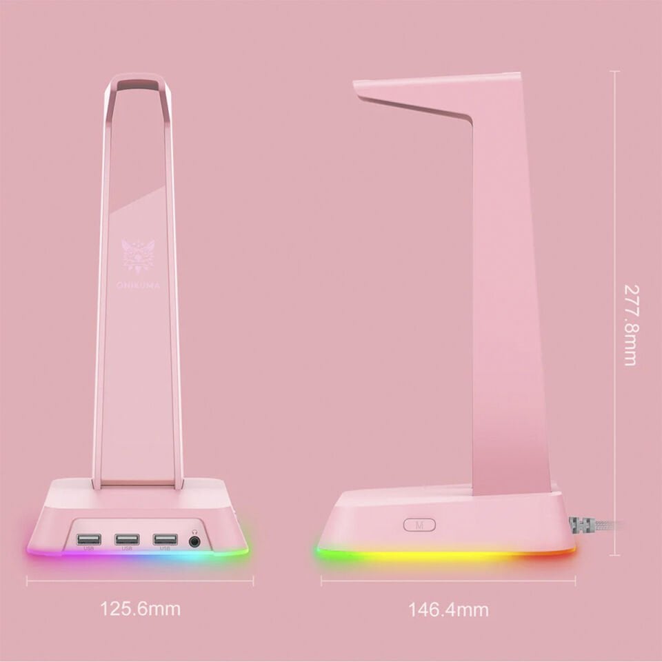 Oyuncu Kulaklığı Standı - Pembe