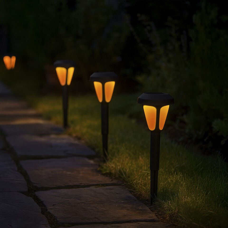 Solar Flame Led Saplama