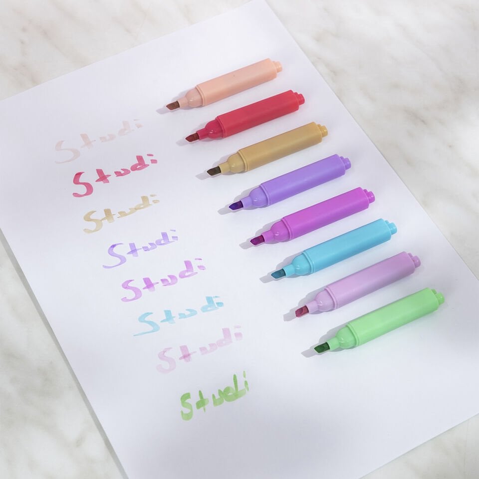 Pati Figürlü Çift Taraflı Fosforlu Kalem - 4'lü