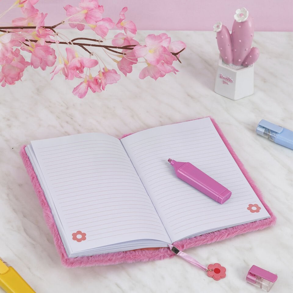 Pelüş ve Eğlenceli Defter - Çiçek Figürlü