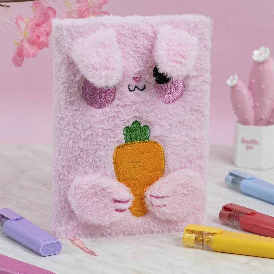 Pelüş ve Eğlenceli Defter - Tavşan Figürlü