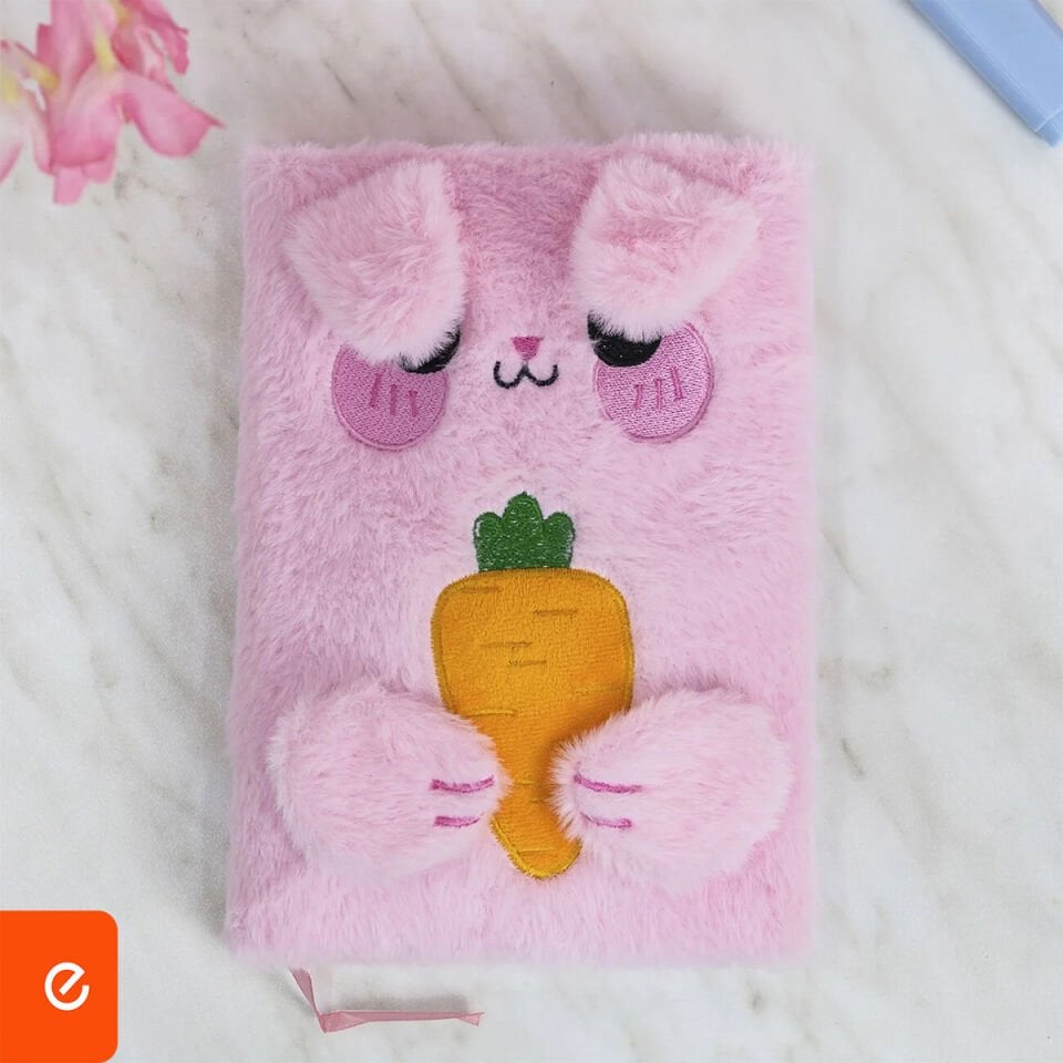 Pelüş ve Eğlenceli Defter - Tavşan Figürlü
