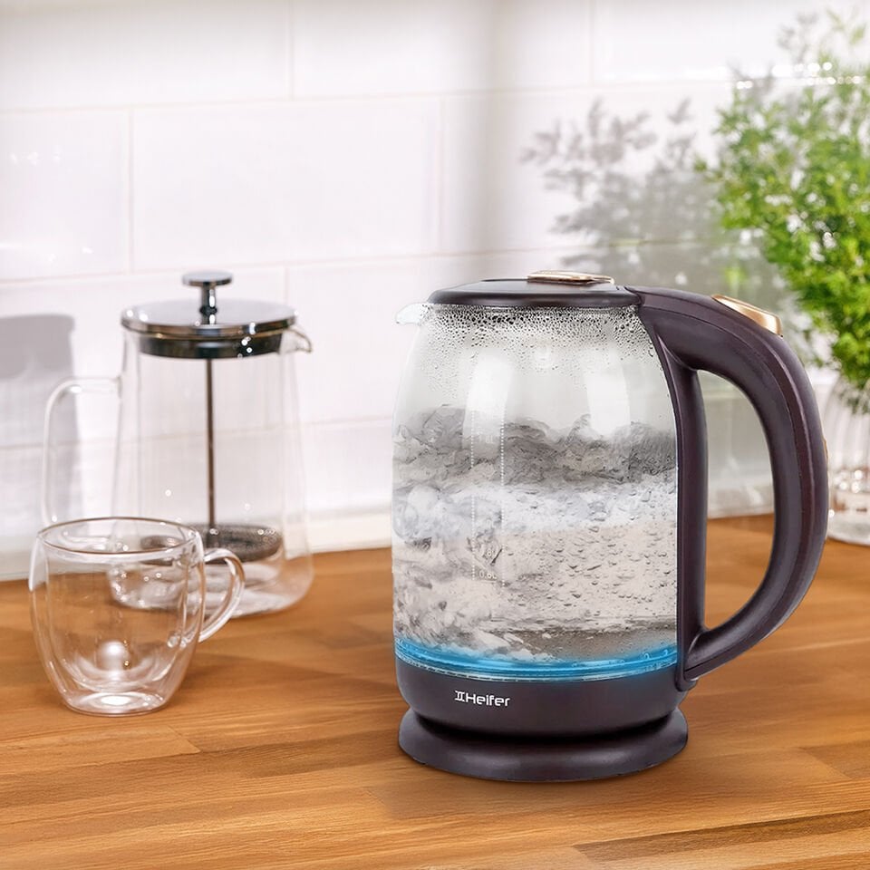 Cam Kettle 2000W – Mavi Işıklı