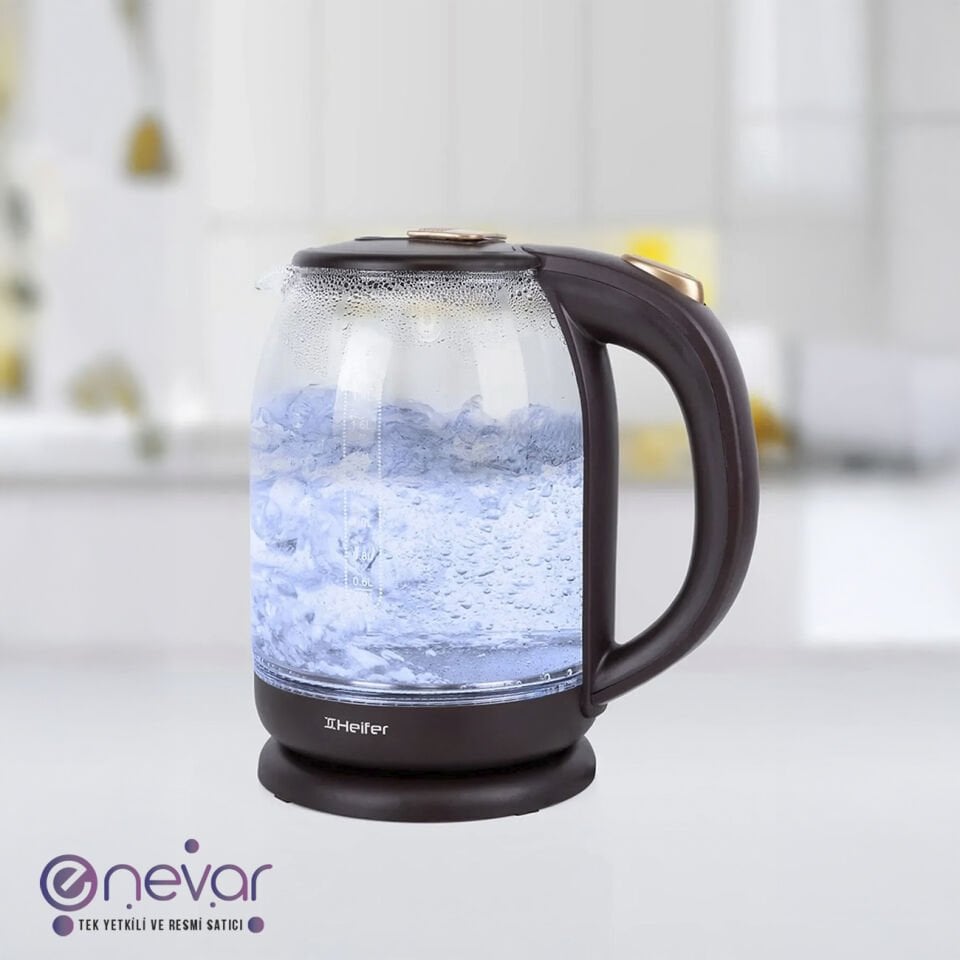 Cam Kettle 2000W – Mavi Işıklı