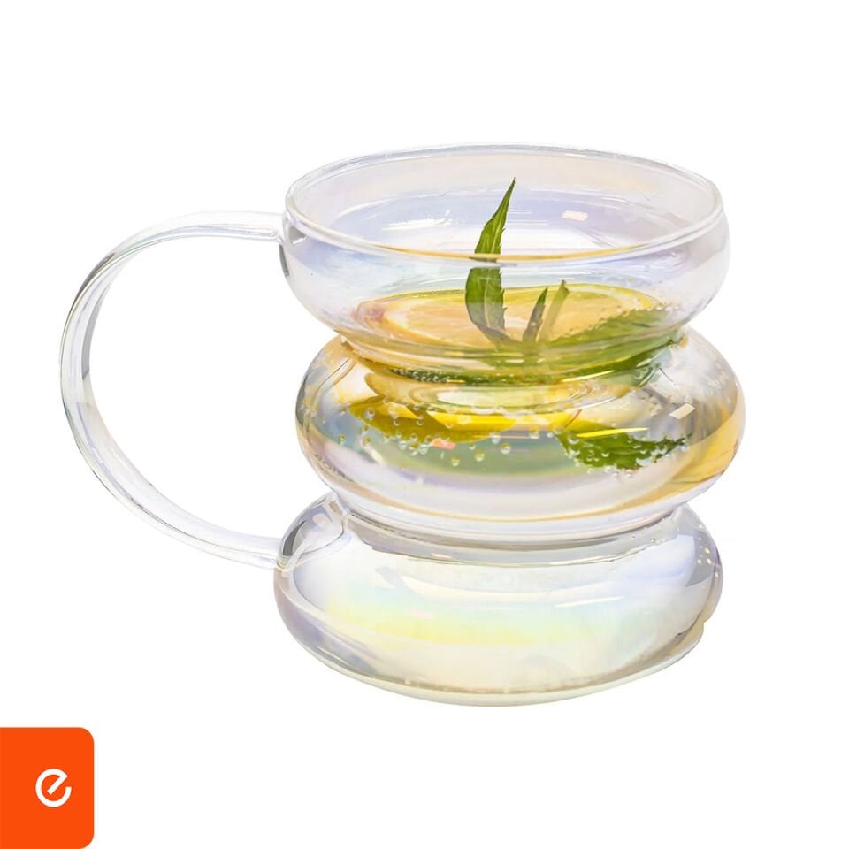 Halkalı Kulplu Cam Bardak - 480 ML