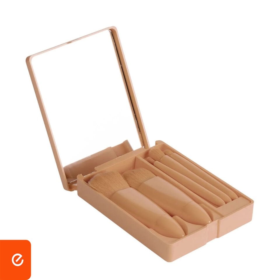 Makyaj Fırça Seti - Aynalı / Yavruağzı