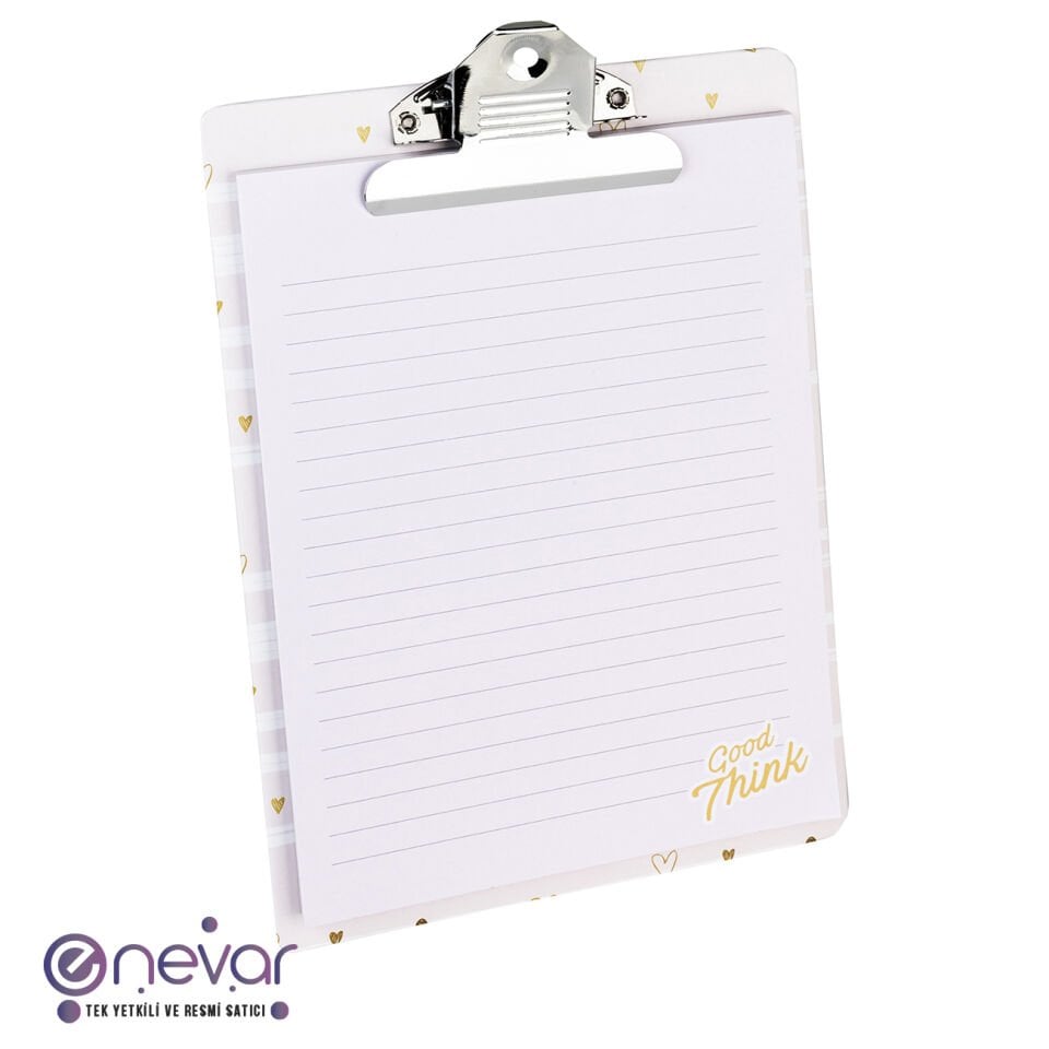 A5 Sekreterlik Ve Not Defteri Seti - Kalp Desen