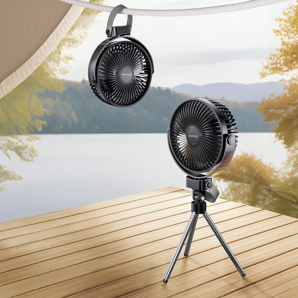 Aydınlatmalı Taşınabilir Fan – 360° Ayarlı