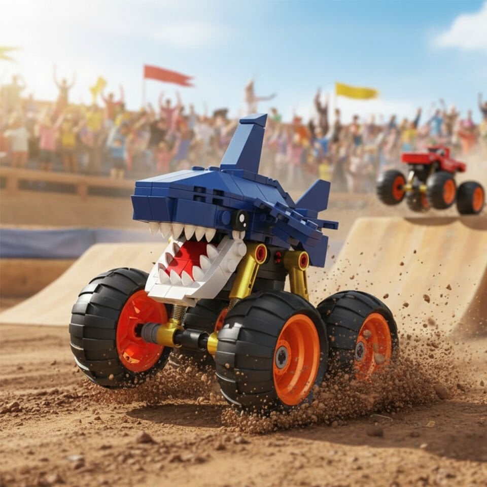 Oyuncak Köpek Balığı Blok 2IN1