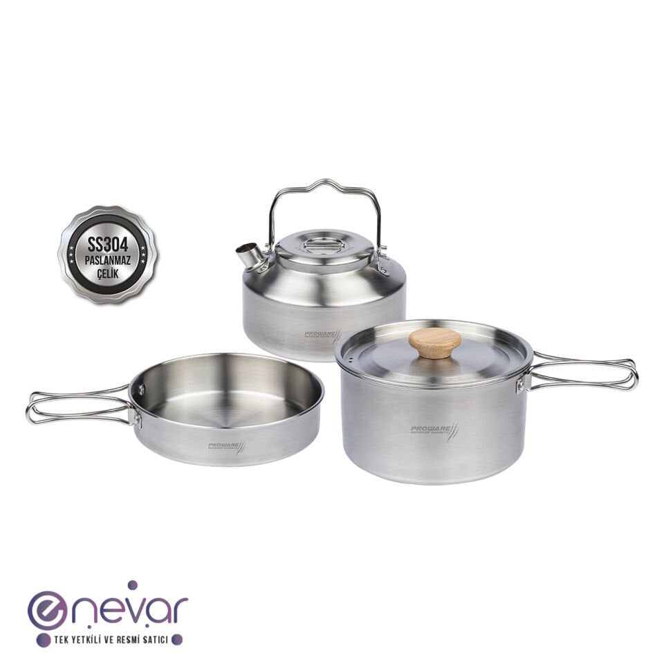 Kamp Pişirme Seti - Paslanmaz Çelik