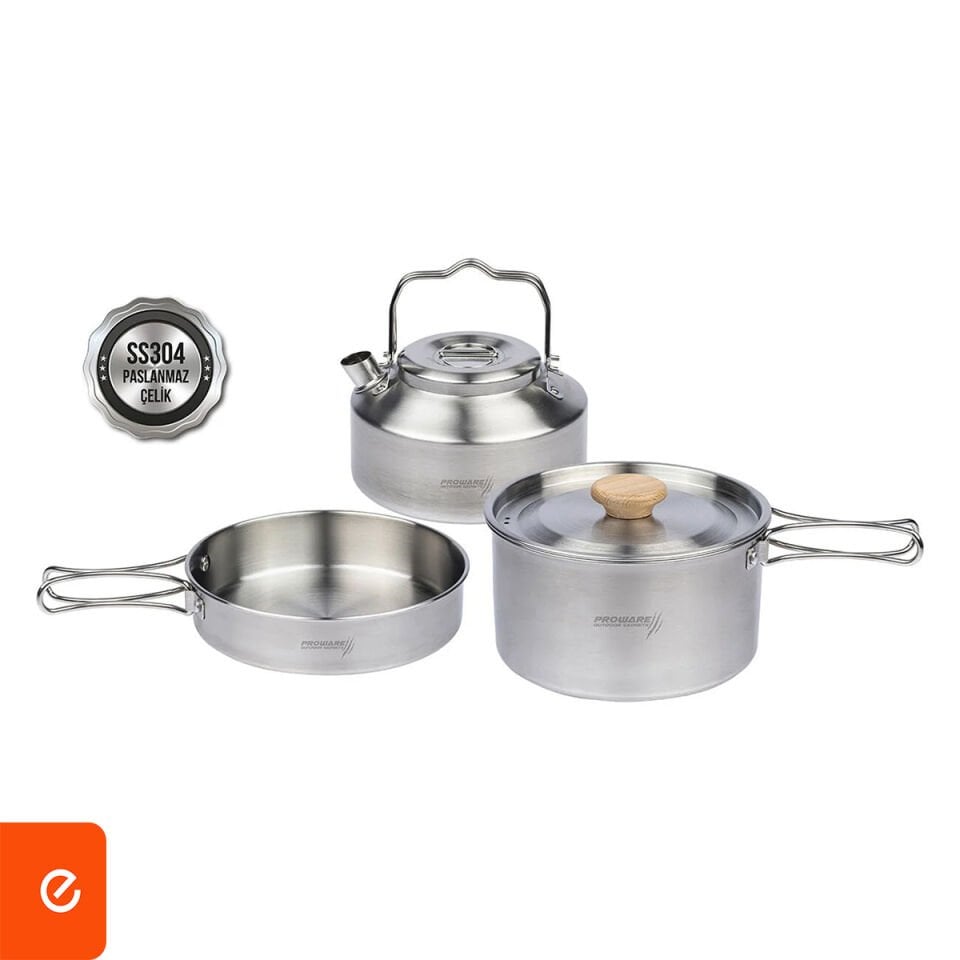 Kamp Pişirme Seti - Paslanmaz Çelik